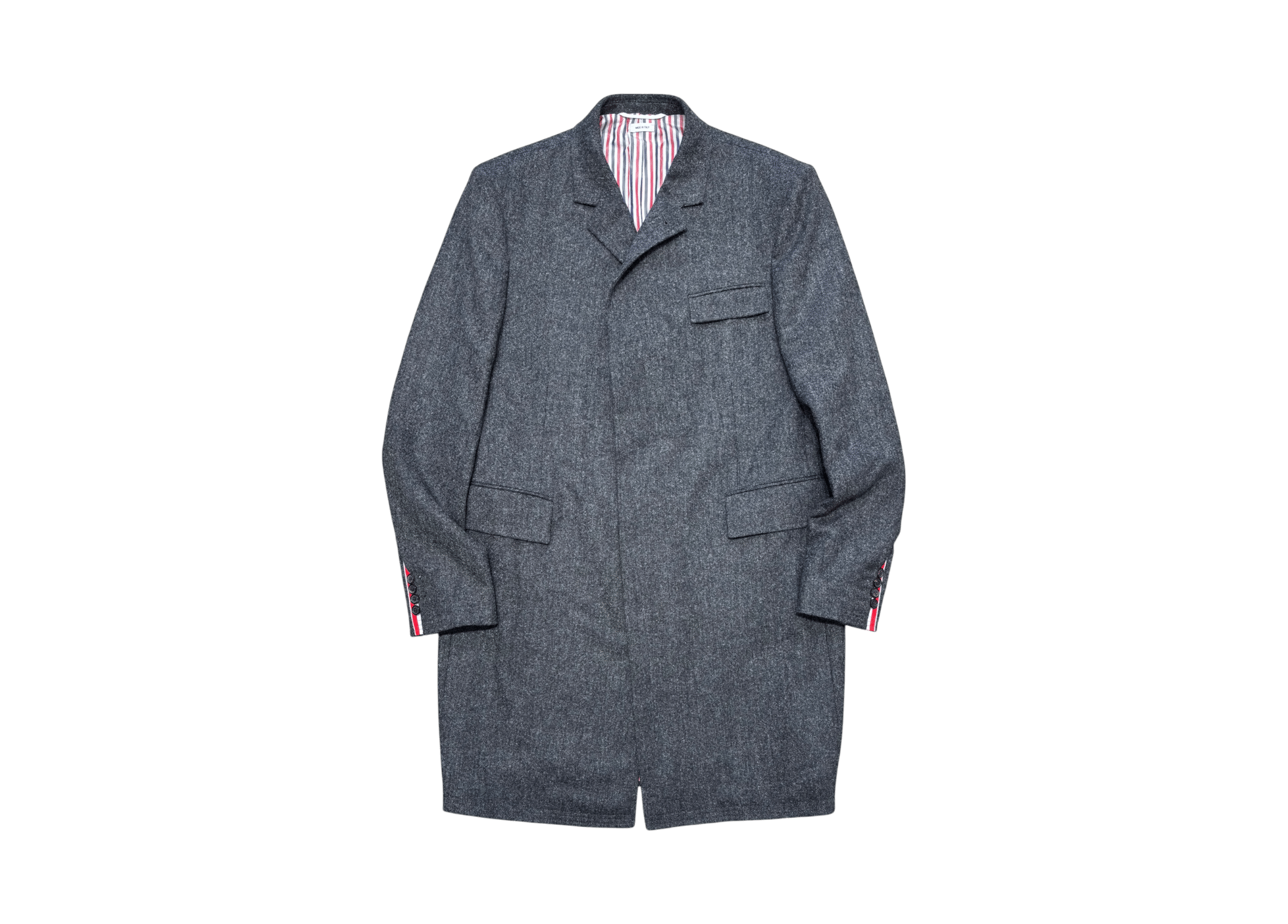 Thom Browne Coat High Armhole Chesterfield Dark Grey COND NEW