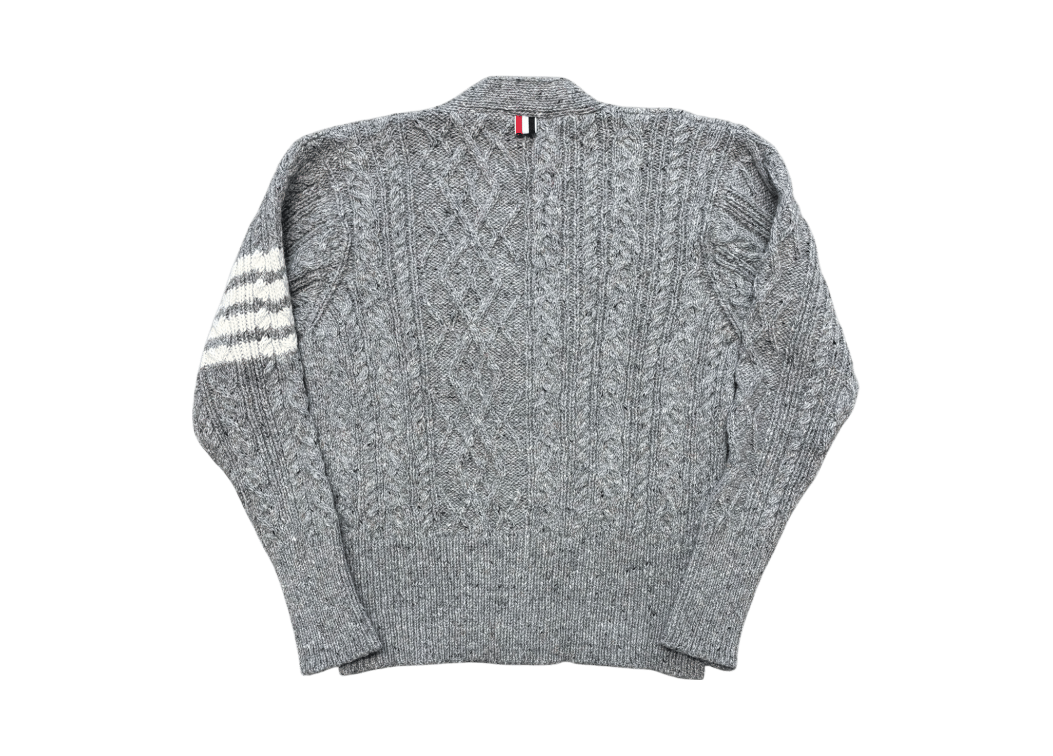 Thom Browne Cardigan Aran Stitch Woman Grey COND NEW
