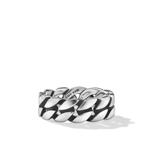 David Yurman Curb Chain Band Ring in Sterling Silver, 8mm