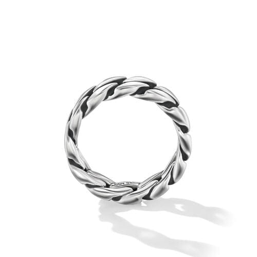 David Yurman Curb Chain Band Ring in Sterling Silver, 8mm