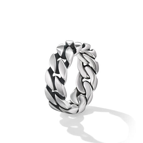 David Yurman Curb Chain Band Ring in Sterling Silver, 8mm
