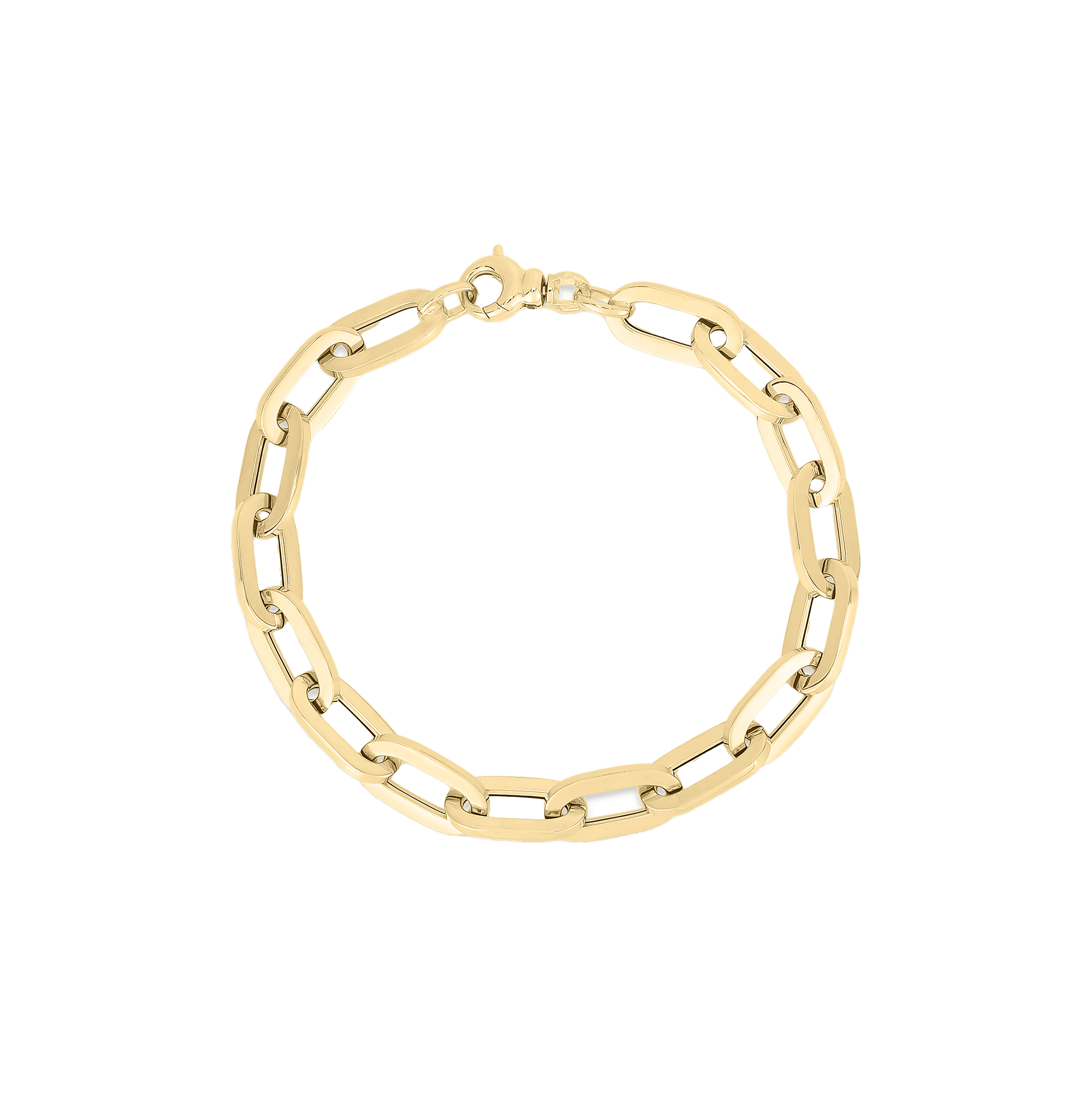 Roberto Coin Designer Gold Yellow Gold Heavy Gauge Paperclip Link Bracelet