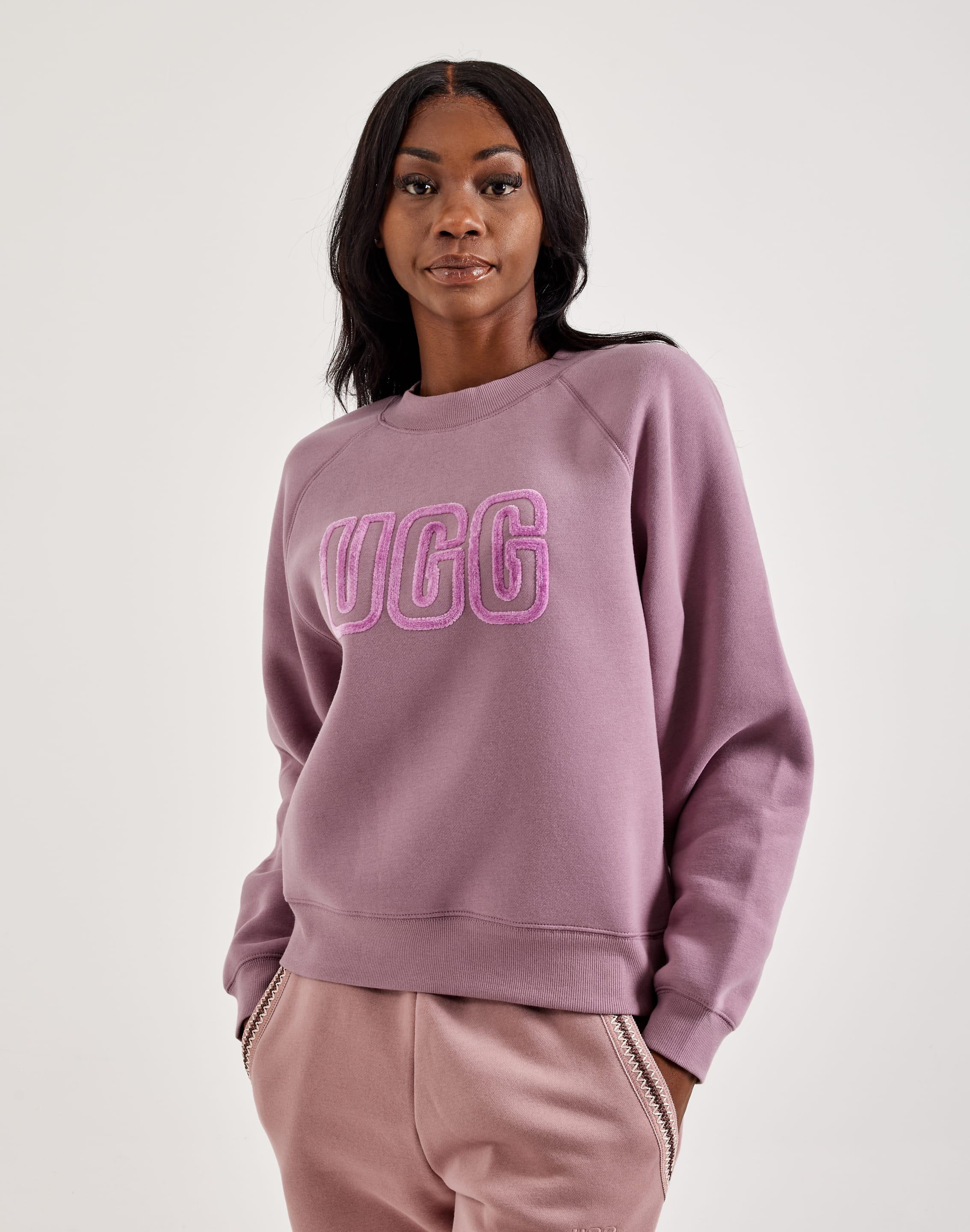 UGG Logo Crewneck Fleece Sweatshirt