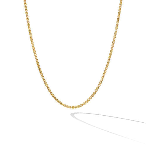 David Yurman Box Chain Necklace in 18K Yellow Gold