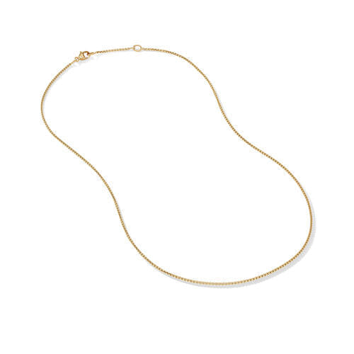 David Yurman Box Chain Necklace in 18K Yellow Gold