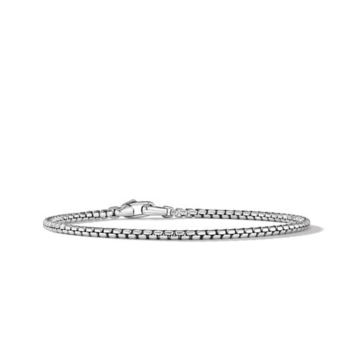 David Yurman Box Chain Bracelet in Sterling Silver, Size Medium