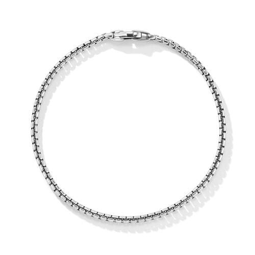 David Yurman Box Chain Bracelet in Sterling Silver, Size Medium
