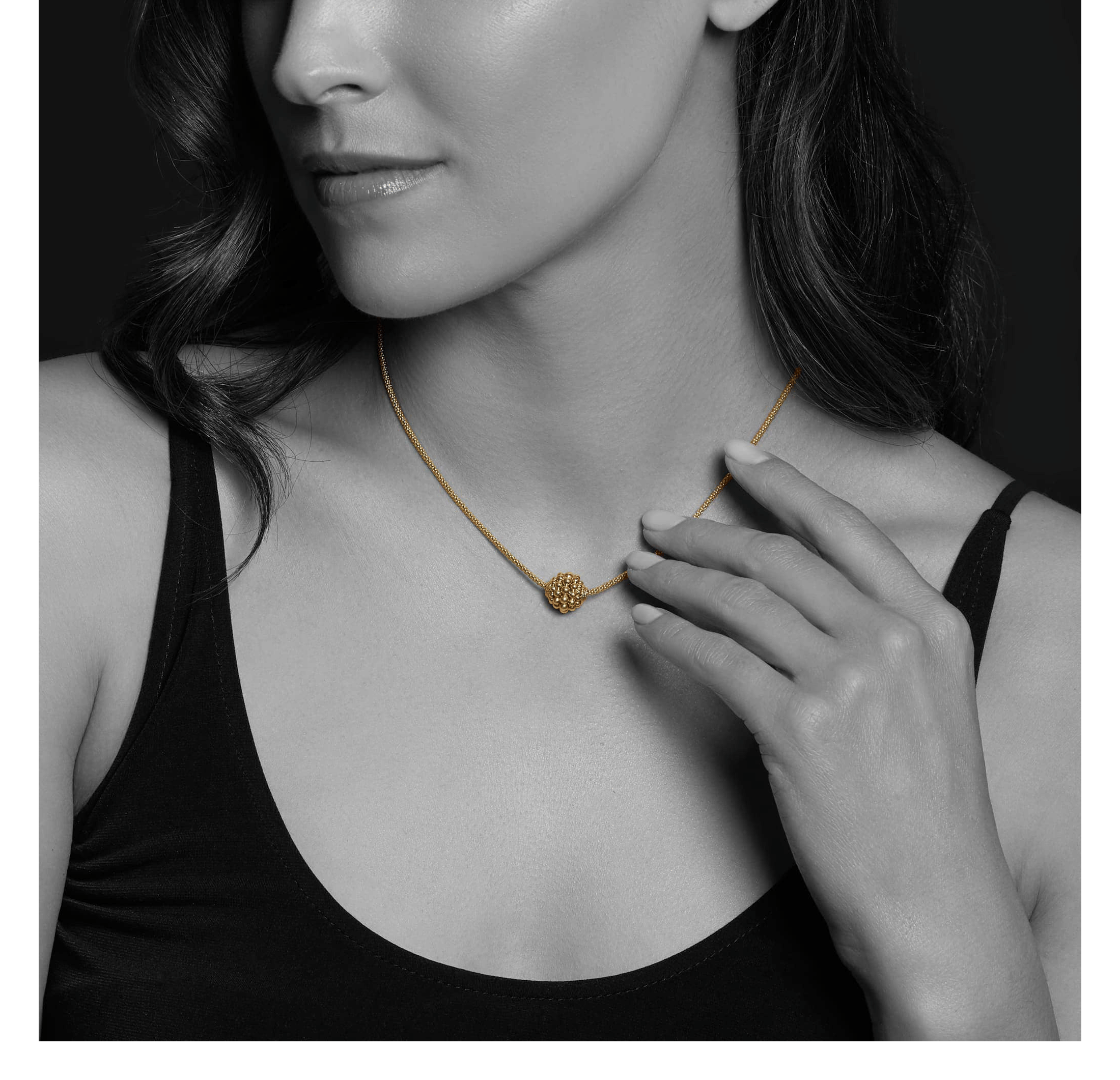 LAGOS Caviar Gold 18K Gold Caviar Ball Pendant Necklace