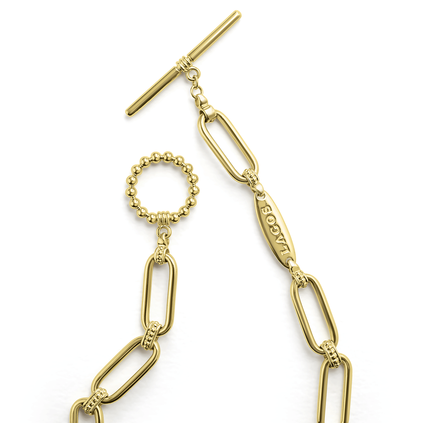 LAGOS Signature Caviar 18K Gold Petite Link Bracelet