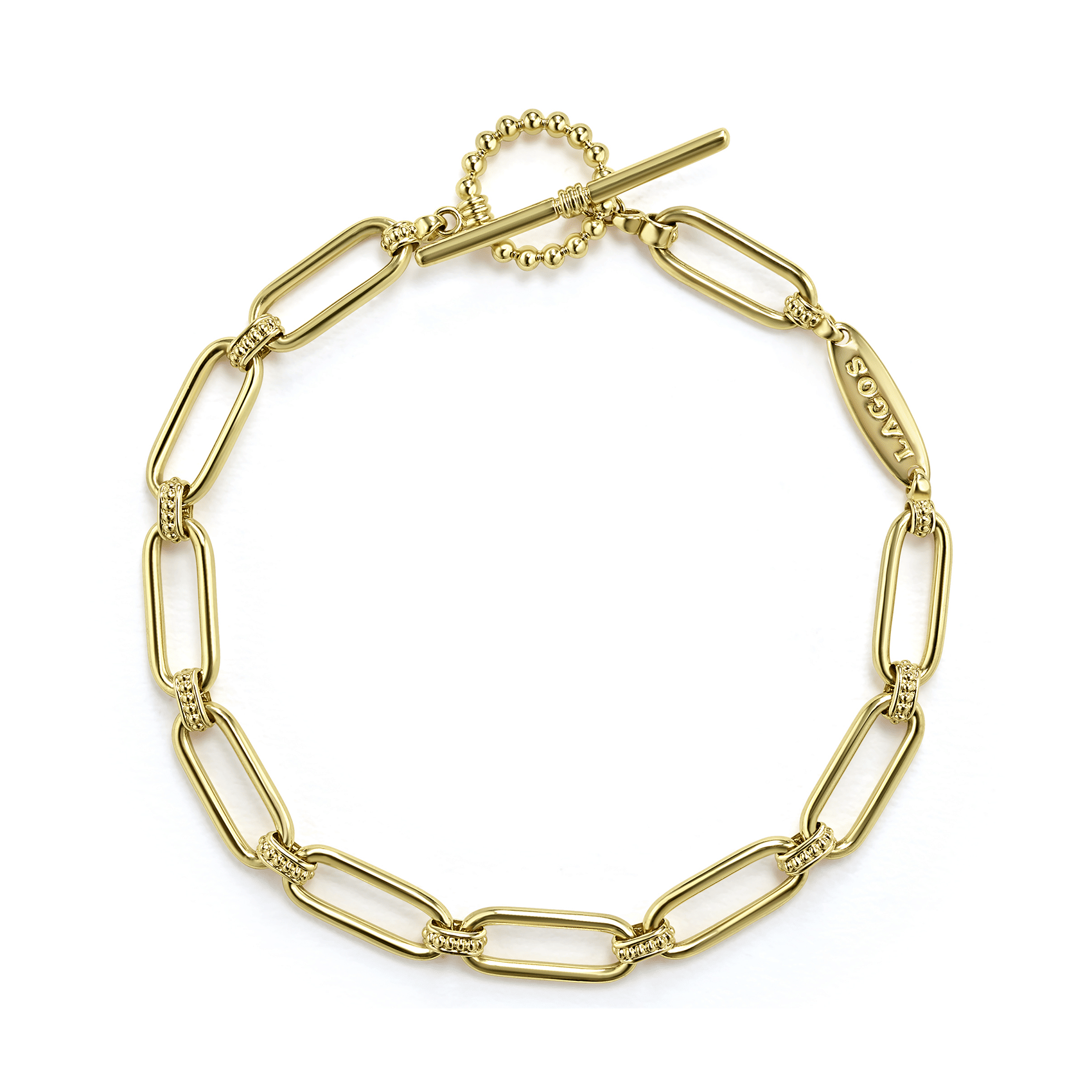 LAGOS Signature Caviar 18K Gold Petite Link Bracelet