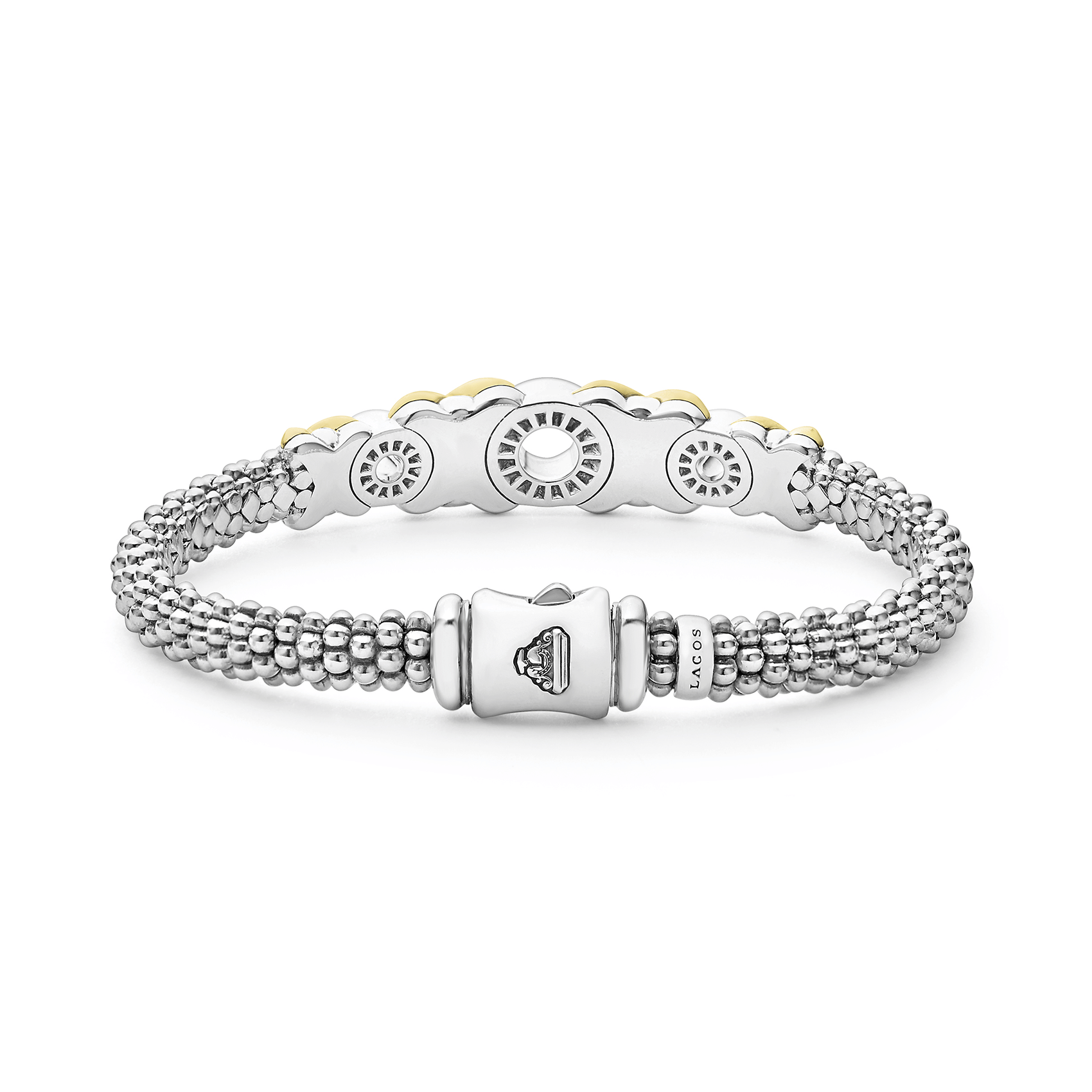 LAGOS Embrace 18K Gold X Diamond Bracelet, 6mm