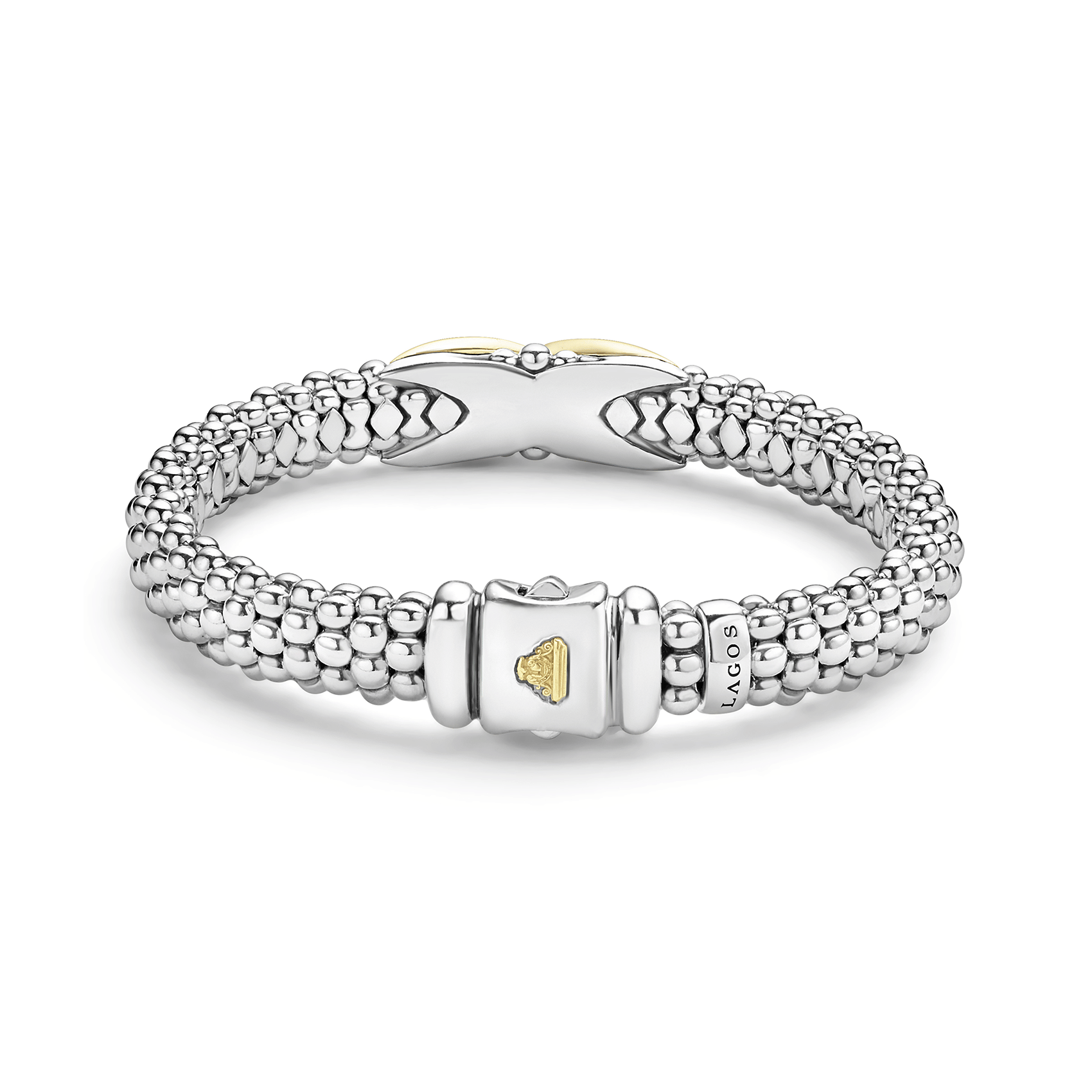 LAGOS Embrace Two-Tone X Caviar Bracelet, 9mm