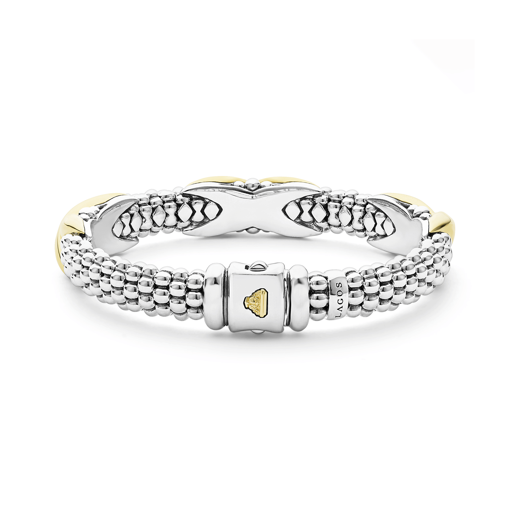 LAGOS Embrace Three Station X Caviar Bracelet, 9mm