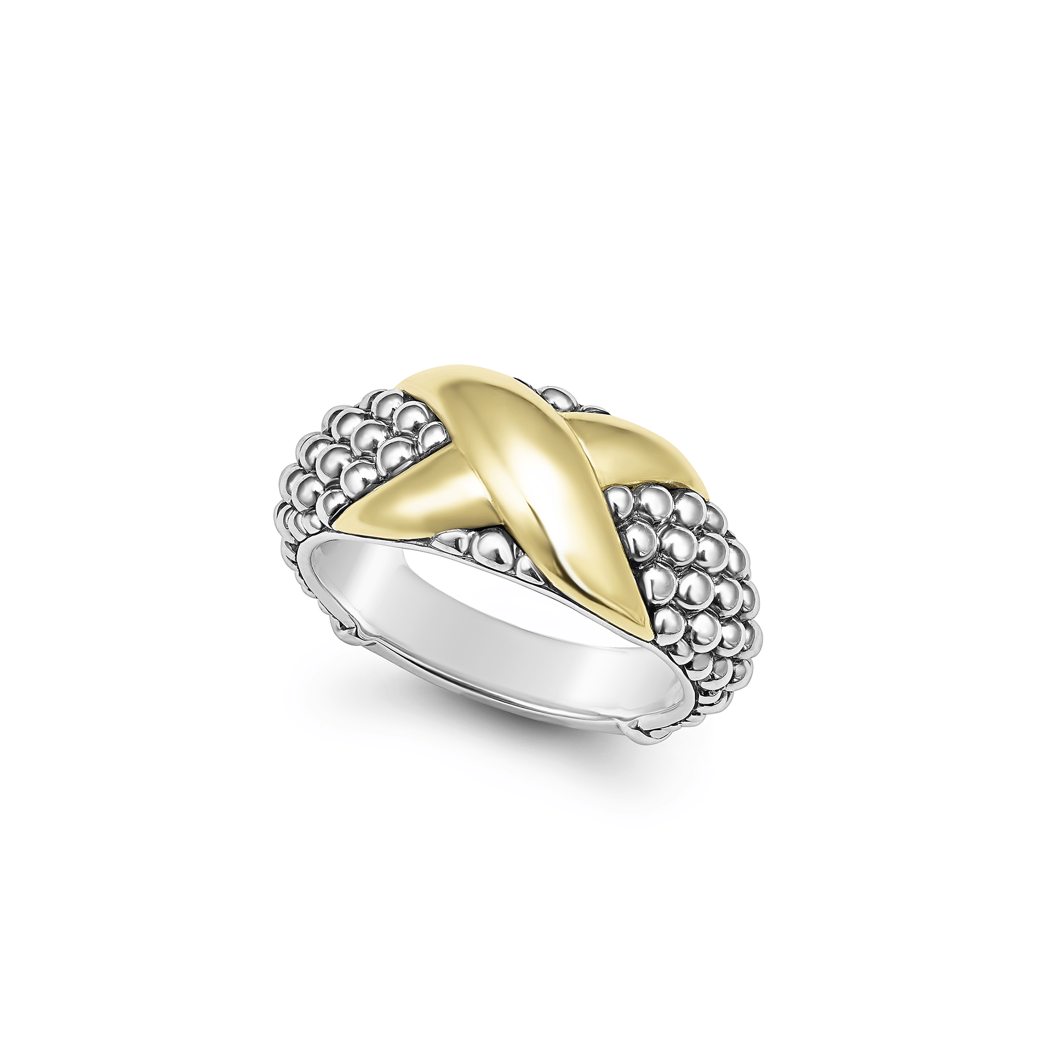 LAGOS Embrace Two-Tone X Caviar Ring