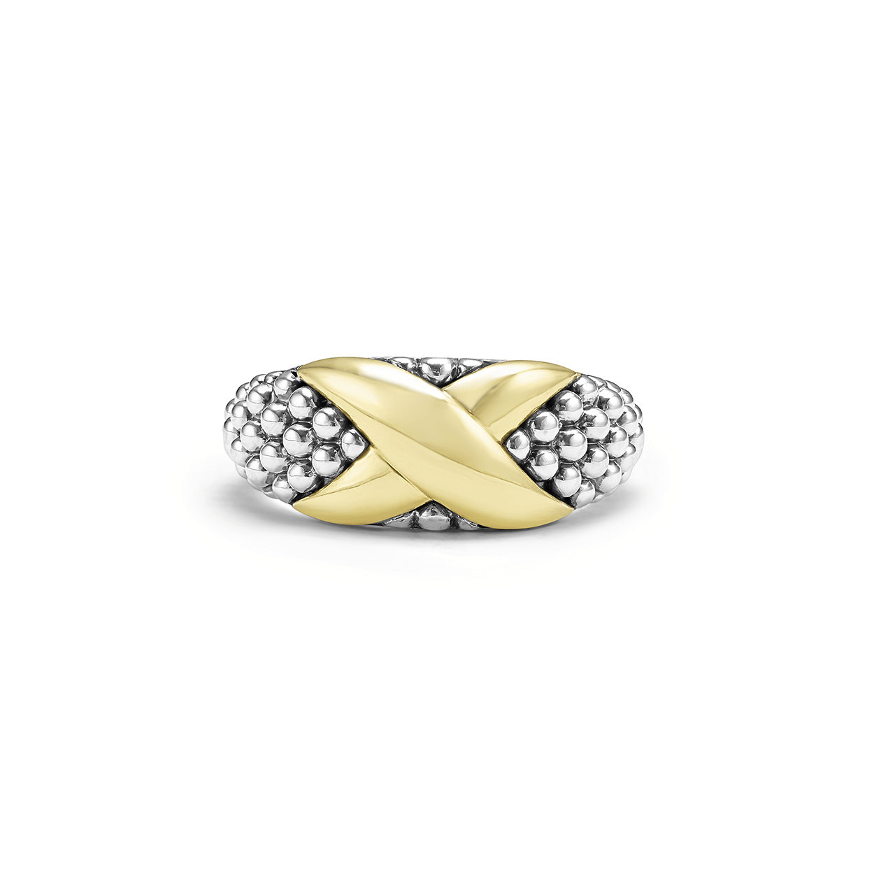 LAGOS Embrace Two-Tone X Caviar Ring