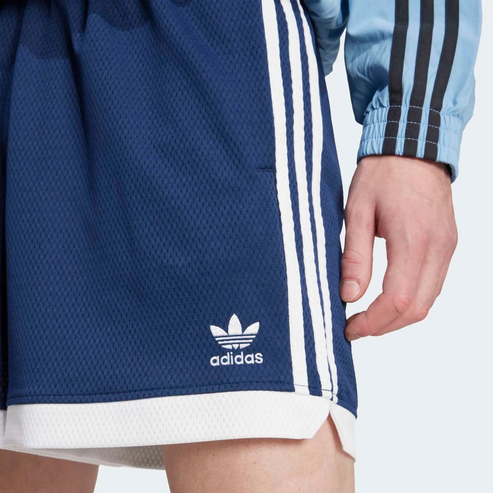 Adidas Originals Mock Eyelet Shorts - Night Indigo / White