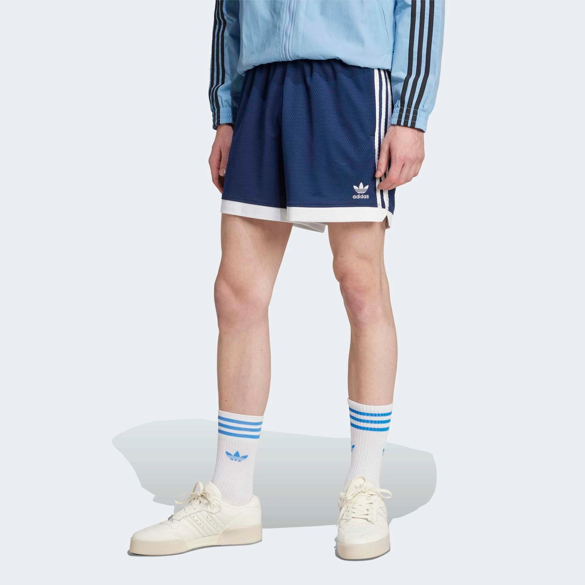 Adidas Originals Mock Eyelet Shorts - Night Indigo / White