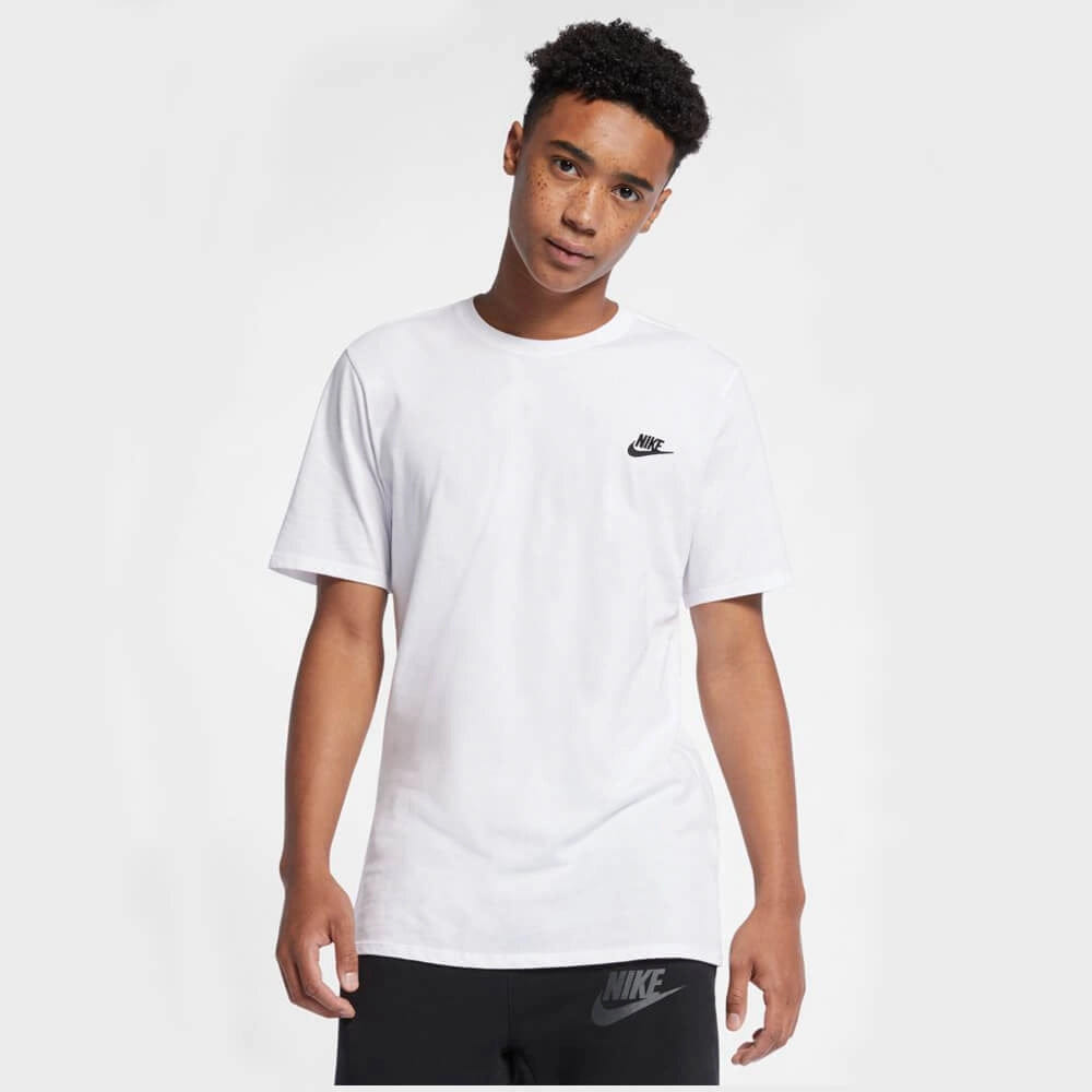 Nike Sportswear Club Embroidered Futura Tee - White / Black