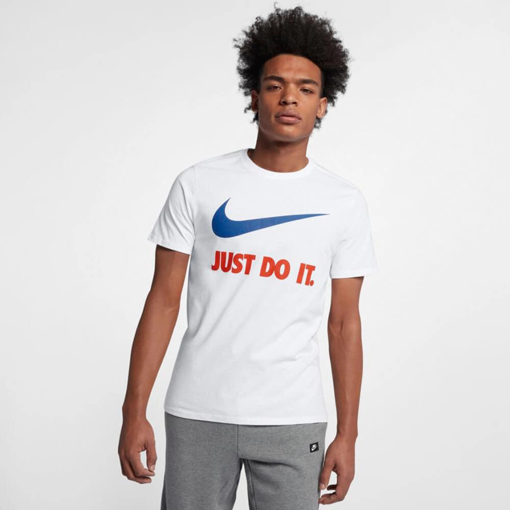 Nike Sportswear T-Shirt JDI Swoosh - White / Team Orange / Team Royal
