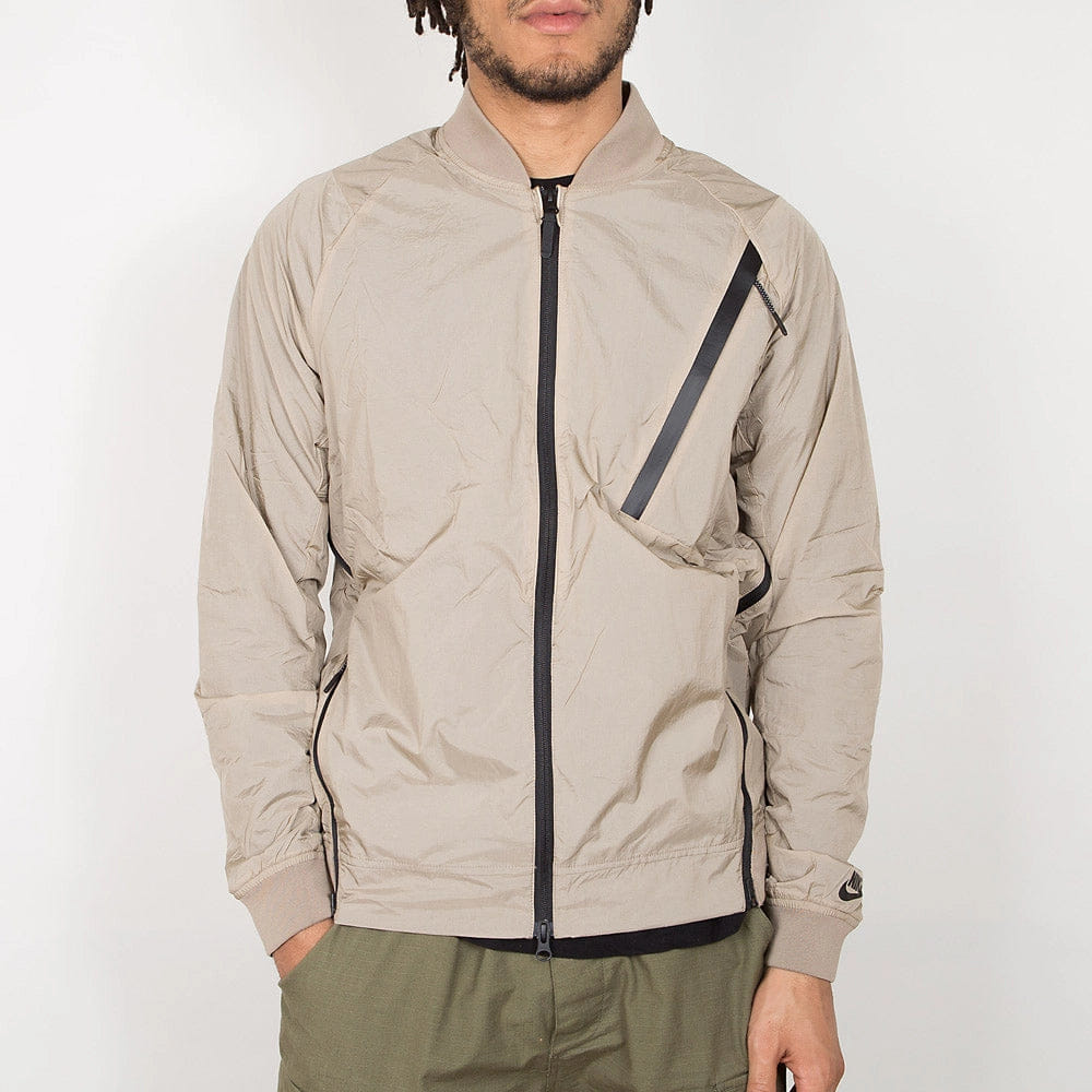 Nike Sportswear Tech Hypermesh Varsity Jacket - Khaki / White / Black