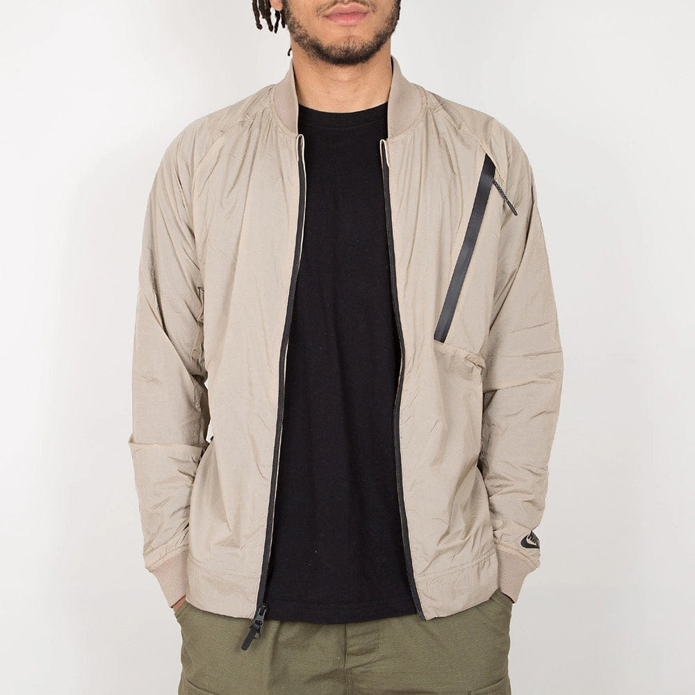 Nike Sportswear Tech Hypermesh Varsity Jacket - Khaki / White / Black