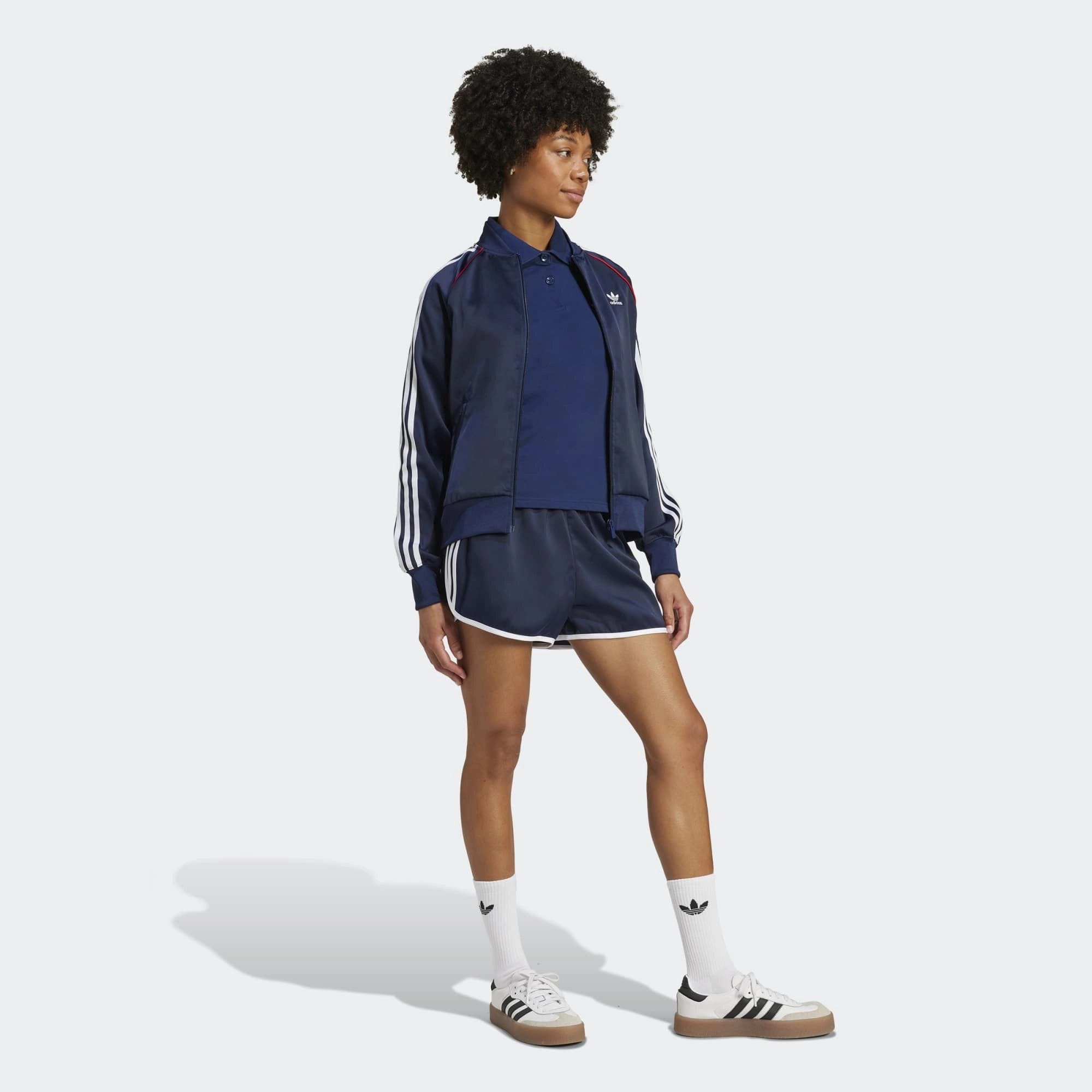 Adidas Originals 3-Stripes Sprinter Shorts Damen – Night Indigo (Dunkelblau)