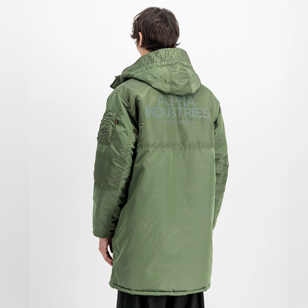 Alpha Industries Studio Field Parka Winter Jacke - Sage Green