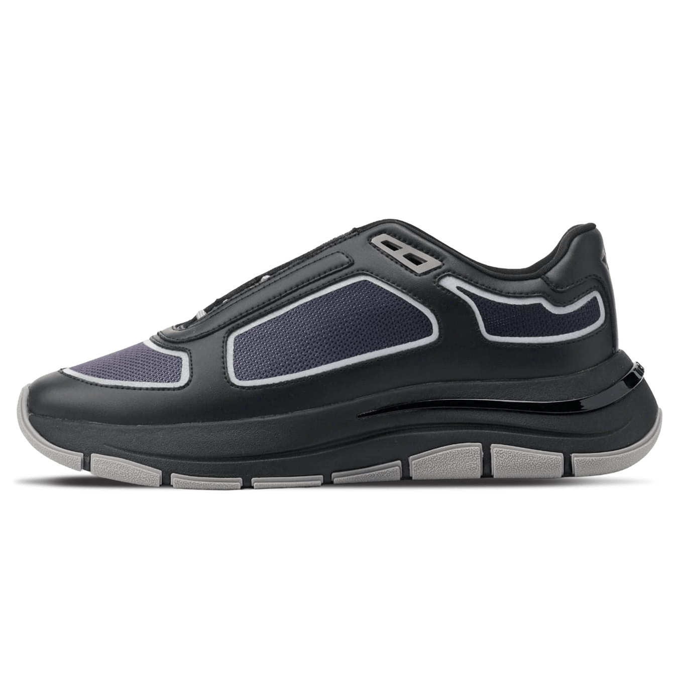 Mallet London MALLET Alton Men's Black Chrome Ombre Leather Trainers