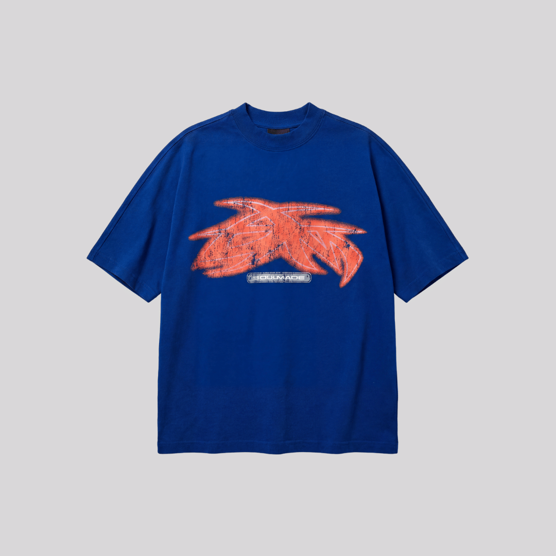 GODMADE VIVID TEE WASHED BLUE