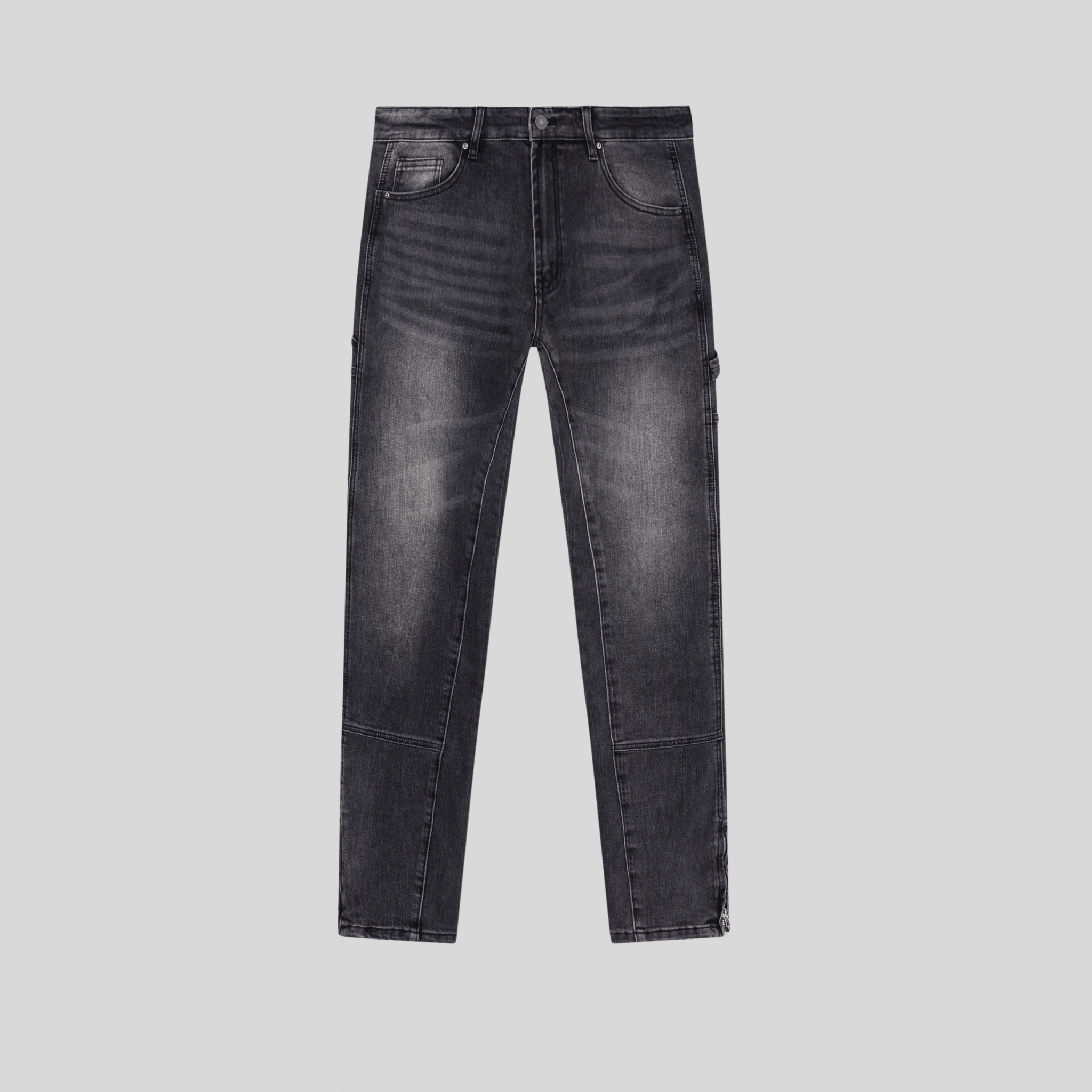 RIVERO STRAIGHT WORKER DENIM JEANS BLACK