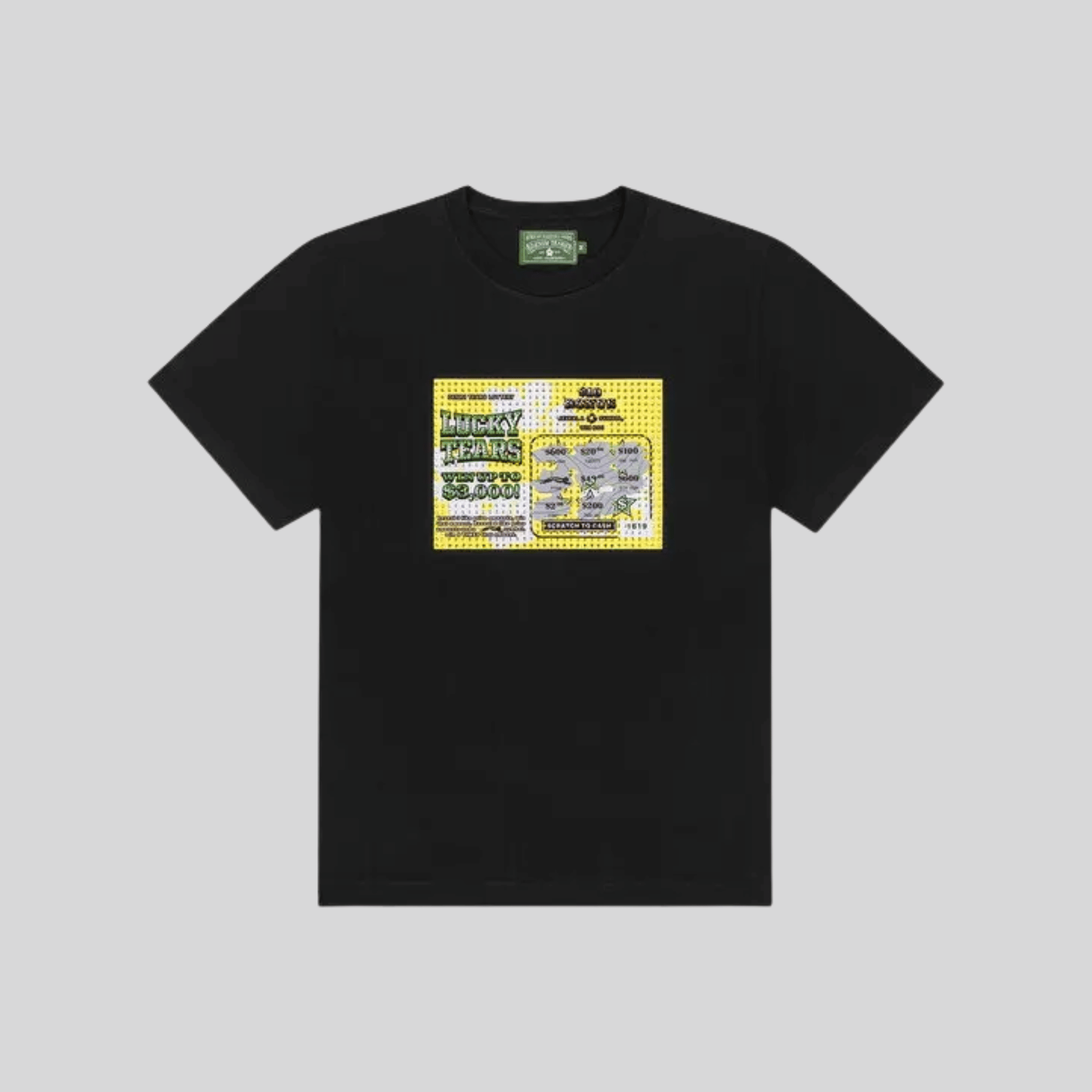 Denim Tears RHINESTONE SCRATCH OFF TEE BLACK