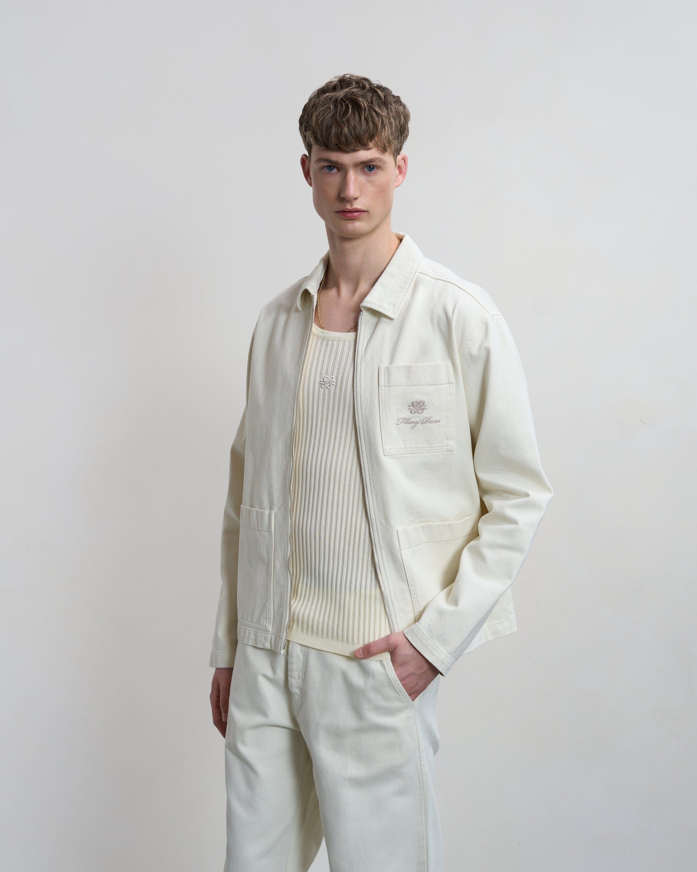 Entry Luxury Worker Jacket Antique White