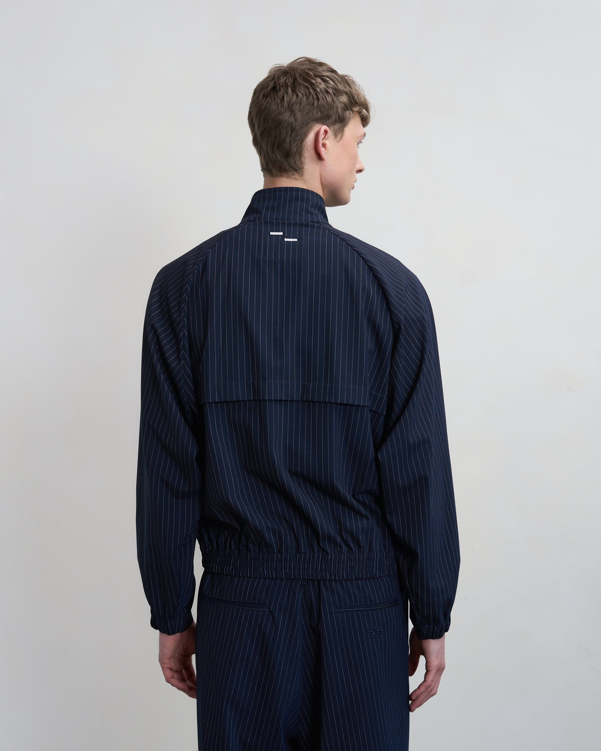 Trend Maven Track Jacket Pinstripe Blue
