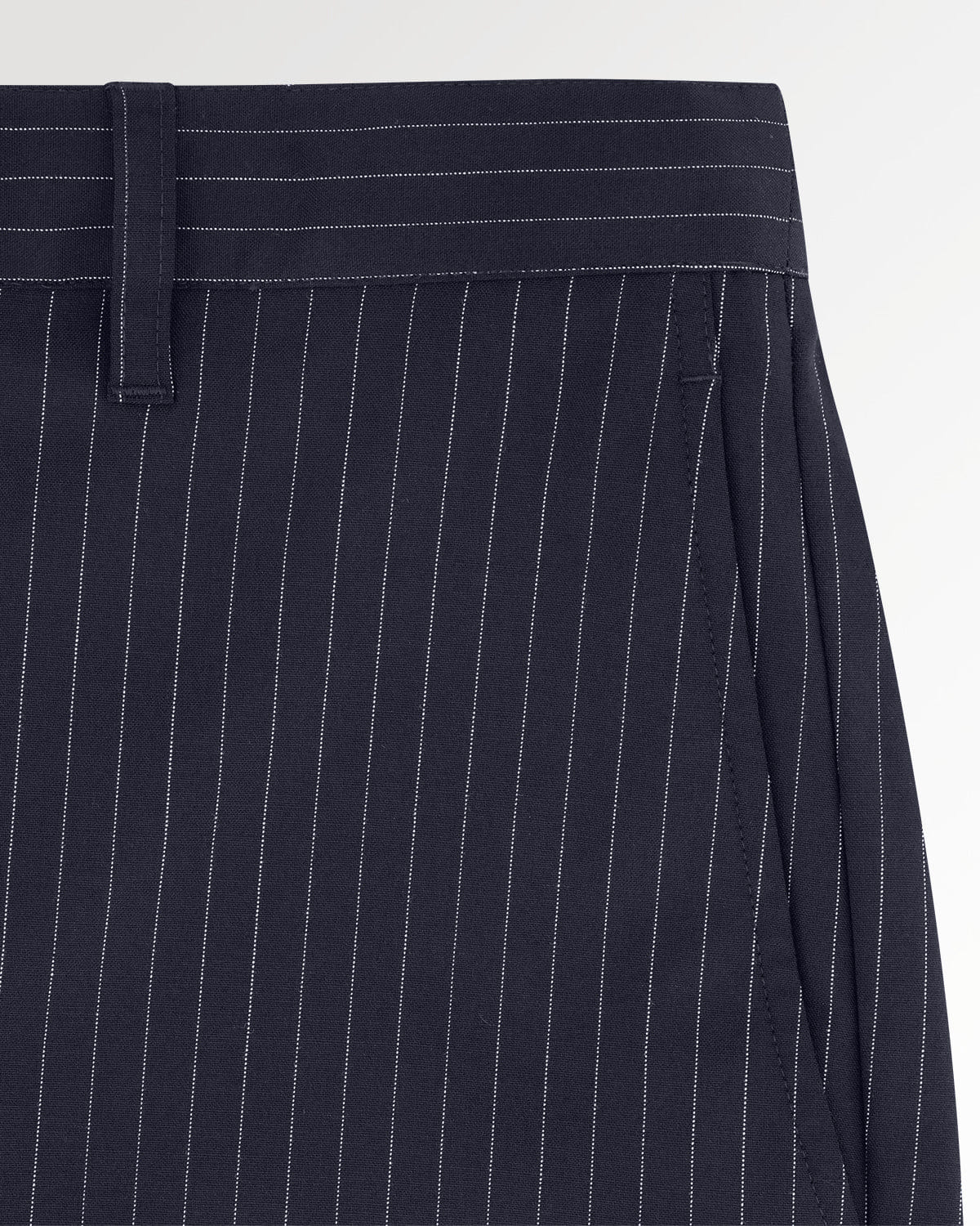 Entry Luxury Drapy Pants Pinstripe Blue