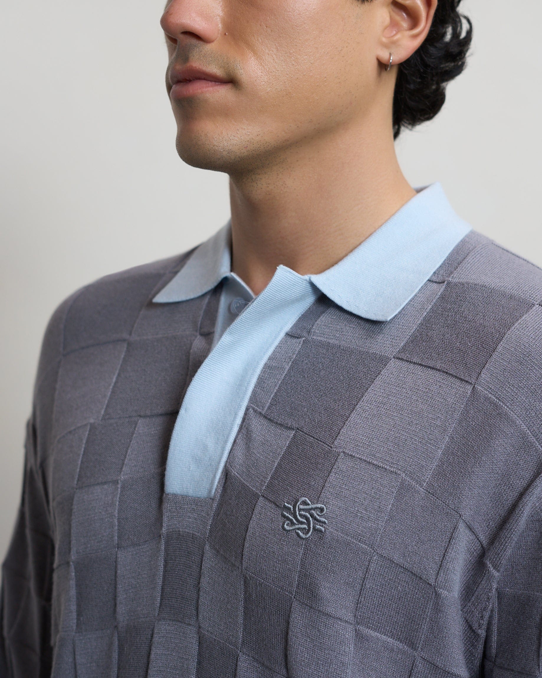 Trend Maven Knit Shirt Rugby Grey