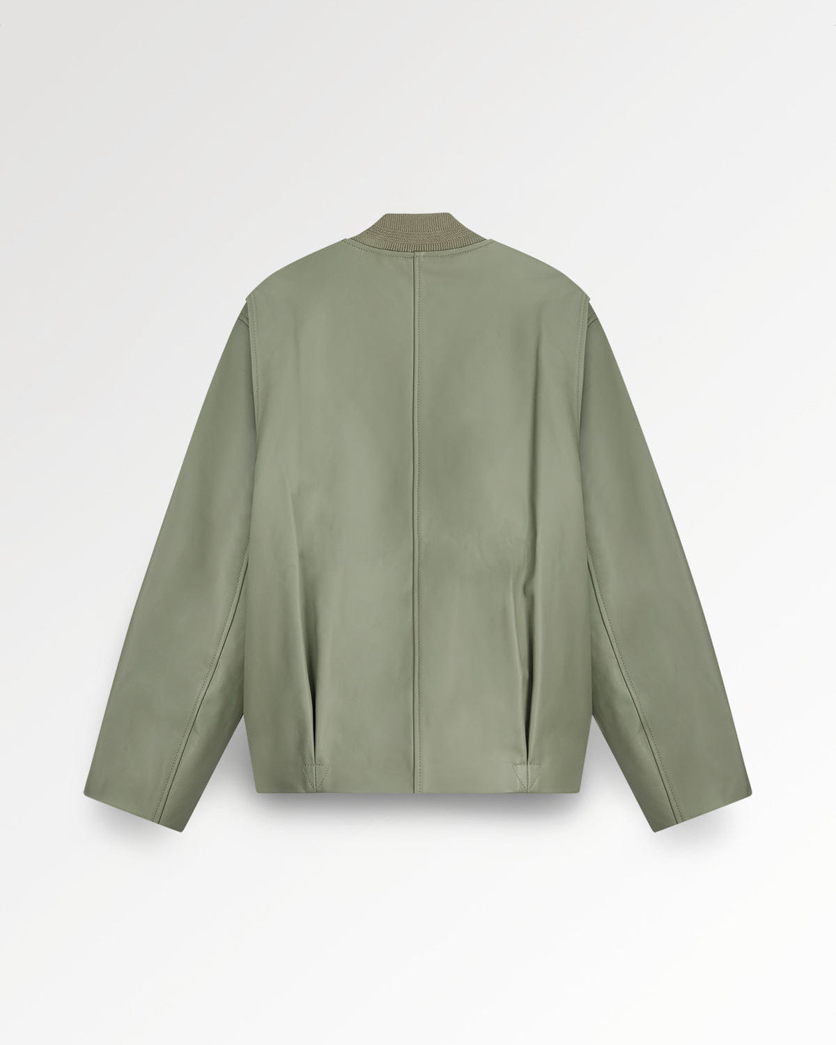 Entry Luxury Leather Bomber Jacket Tea
