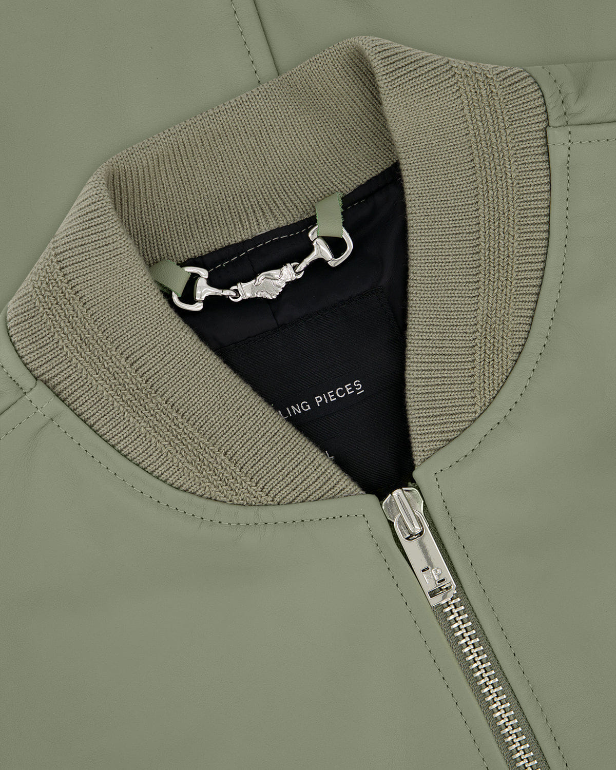 Entry Luxury Leather Bomber Jacket Tea