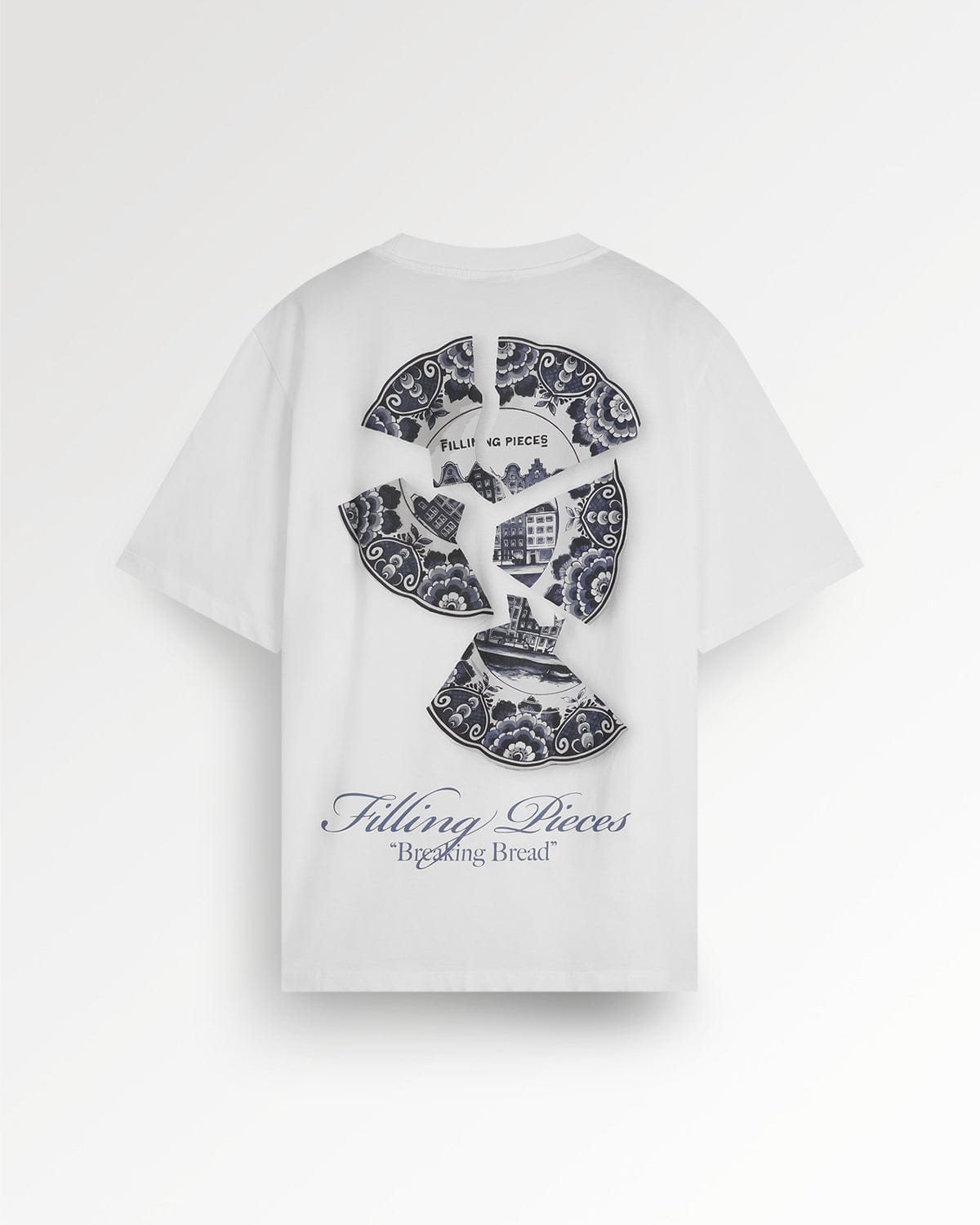 Trend Maven T-shirt Broken Plate White