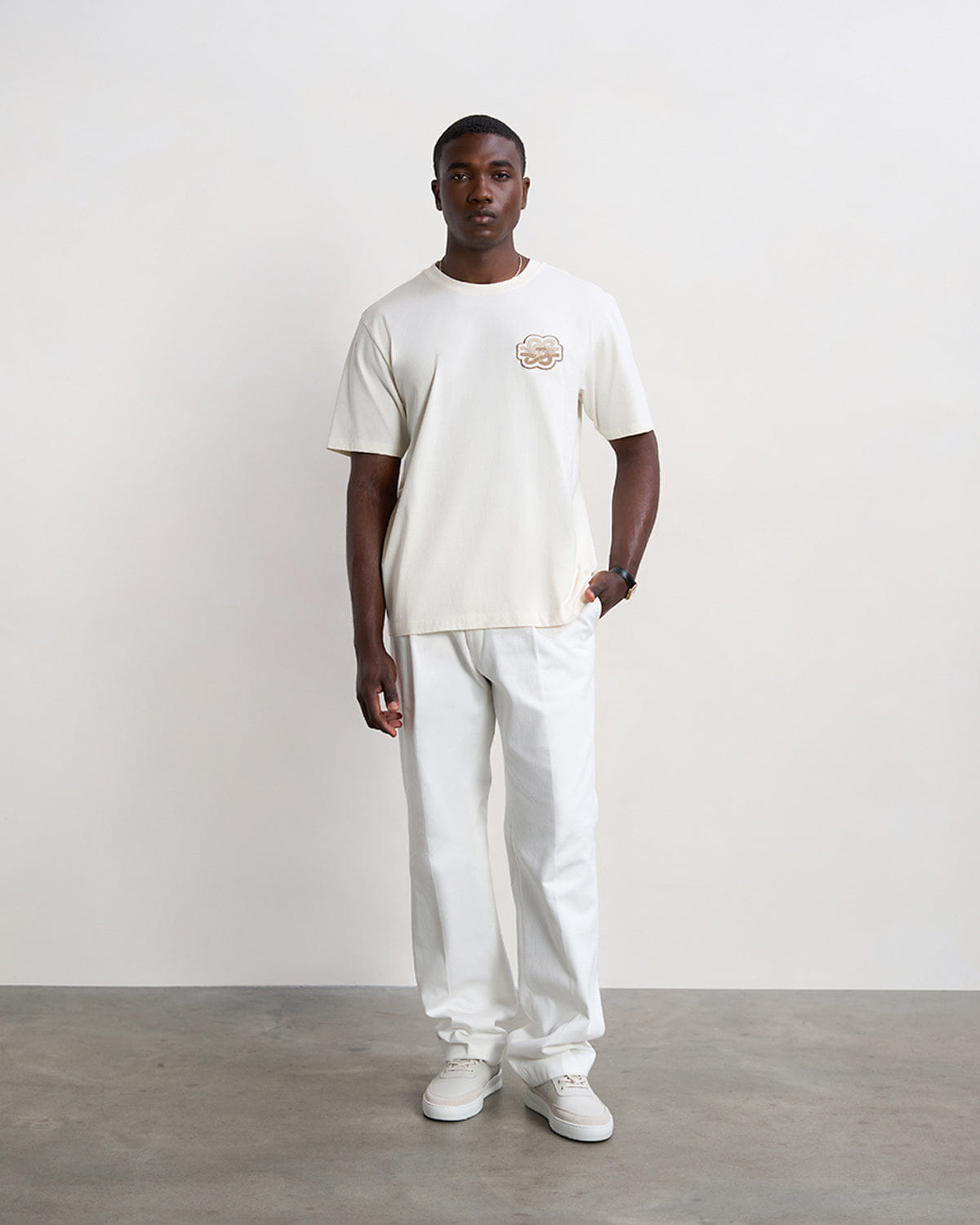 Conventional T-shirt Gowtu Tonal Antique White