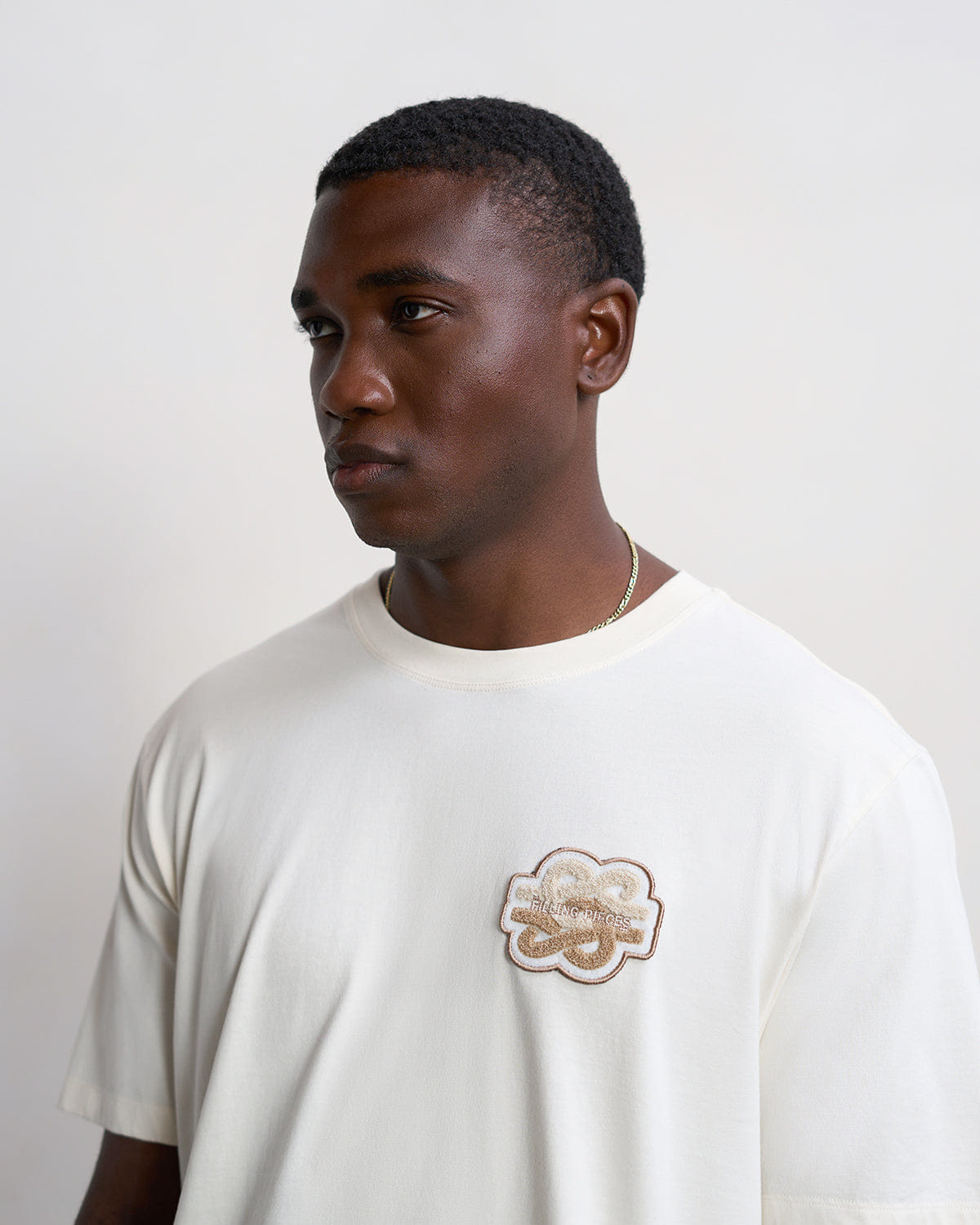 Conventional T-shirt Gowtu Tonal Antique White