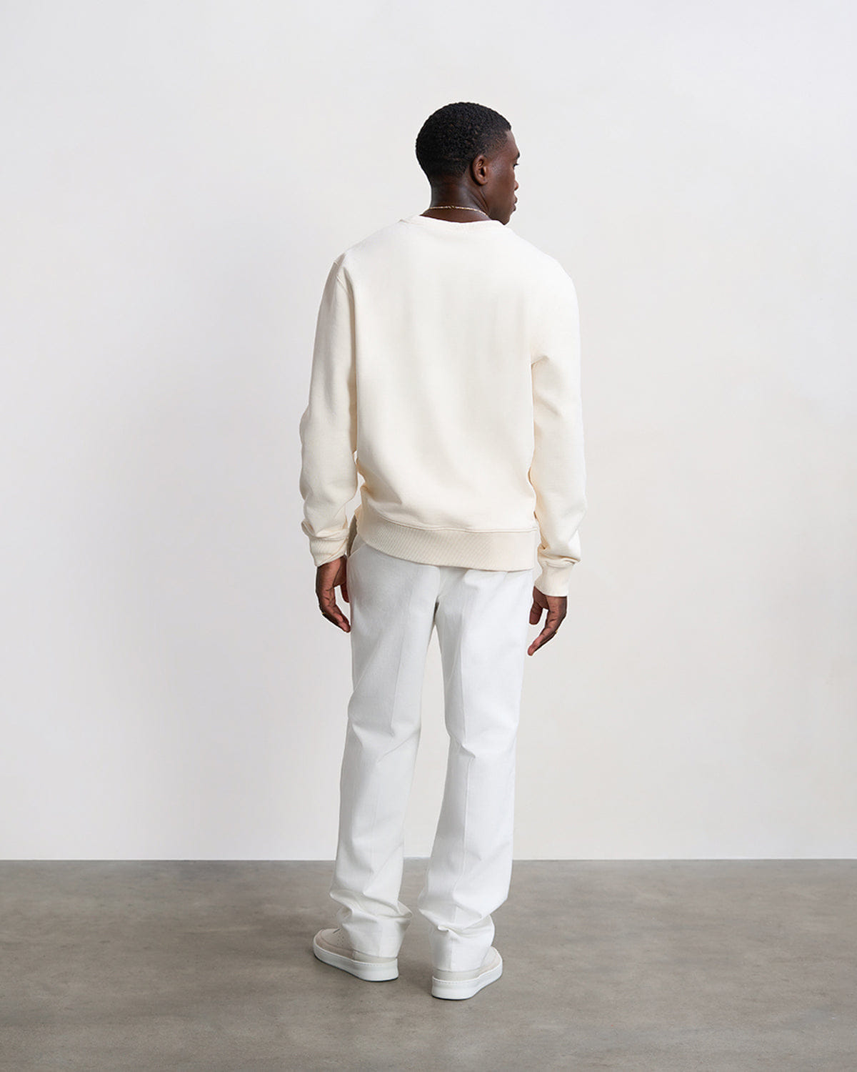 Conventional Sweatshirt Gowtu Tonal Antique White