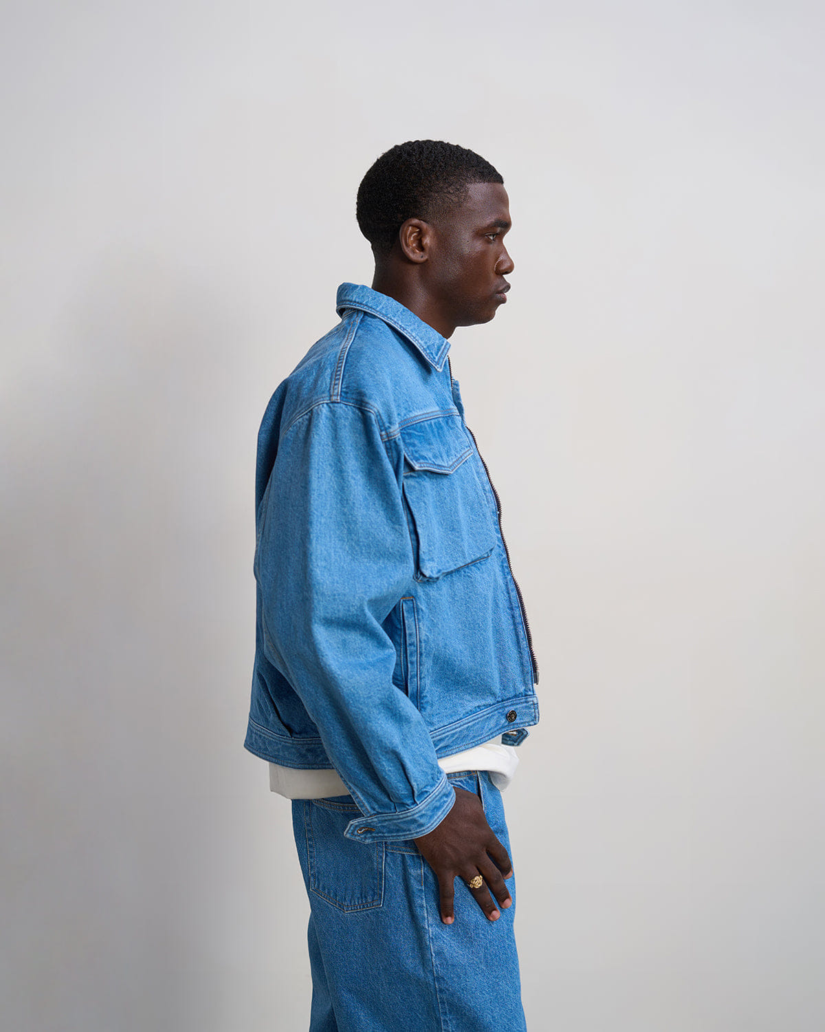Trend Maven Denim Jacket Washed Indigo