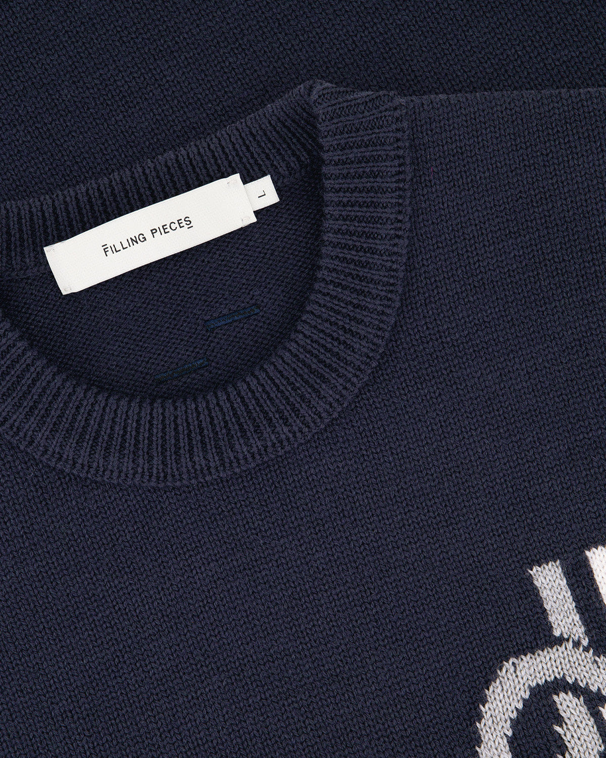 Conventional Knit Sweater Knot Navy
