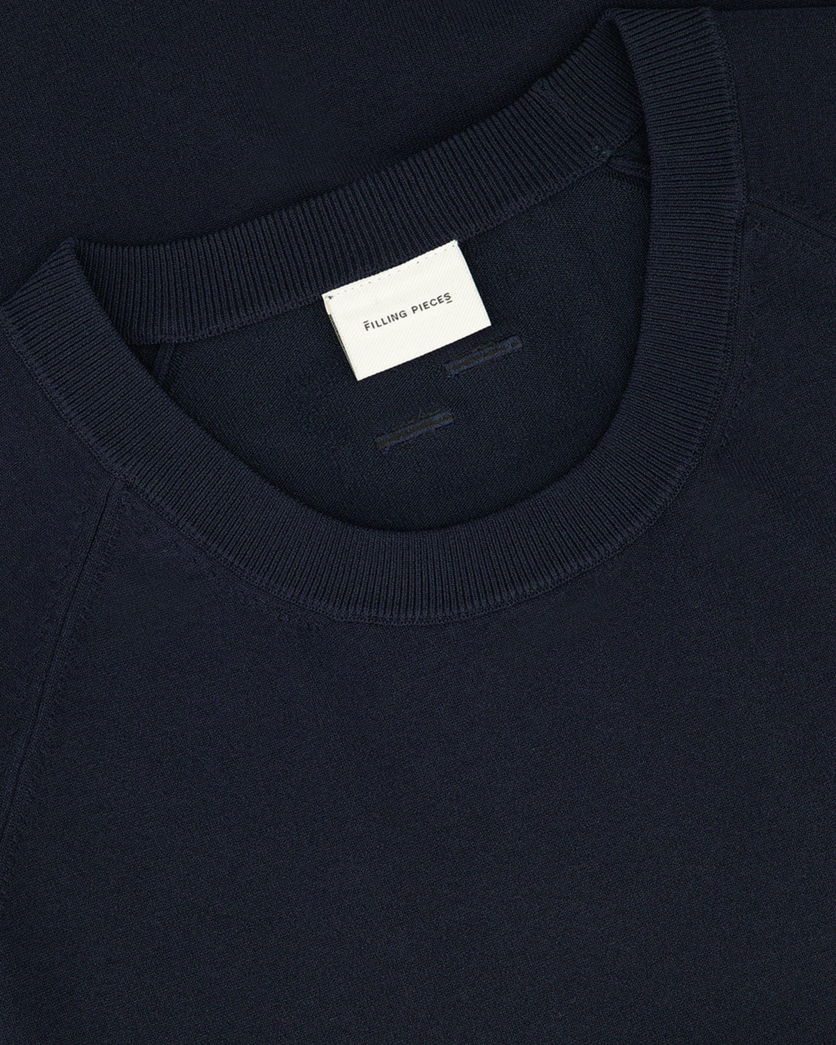 Conventional Knit T-shirt Raglan Navy