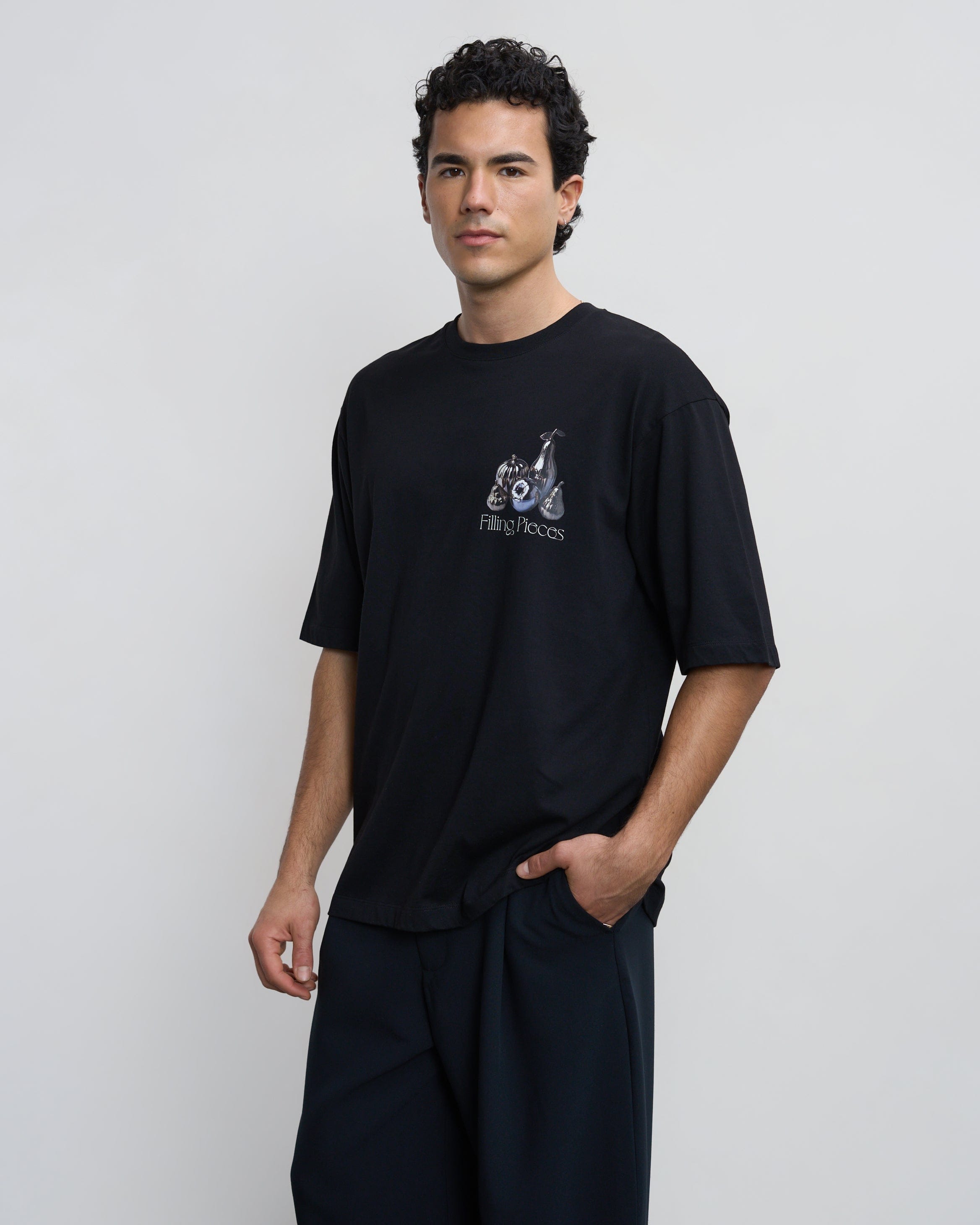 Trend Maven T-shirt Boxy Chrome Fruit Black