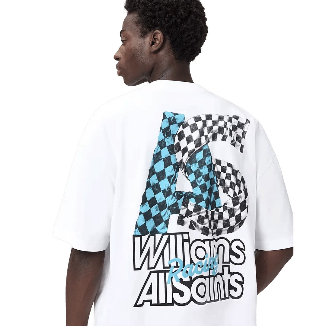 AllSaints Williams X AllSaints Pole Crew Neck T-Shirt Ashen White