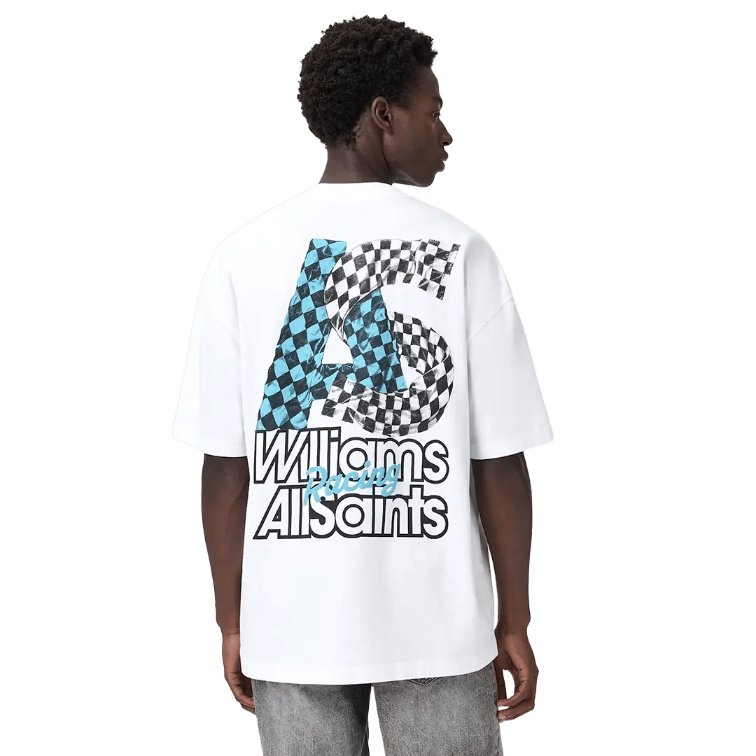 AllSaints Williams X AllSaints Pole Crew Neck T-Shirt Ashen White