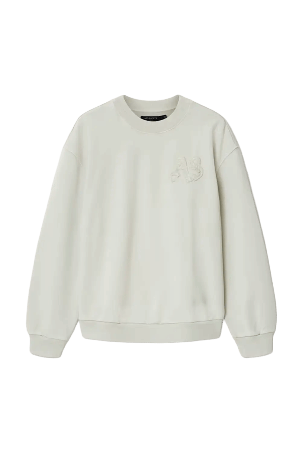 ALLSAINTS Insignia Crew Neck Cotton Sweatshirt Sea Green