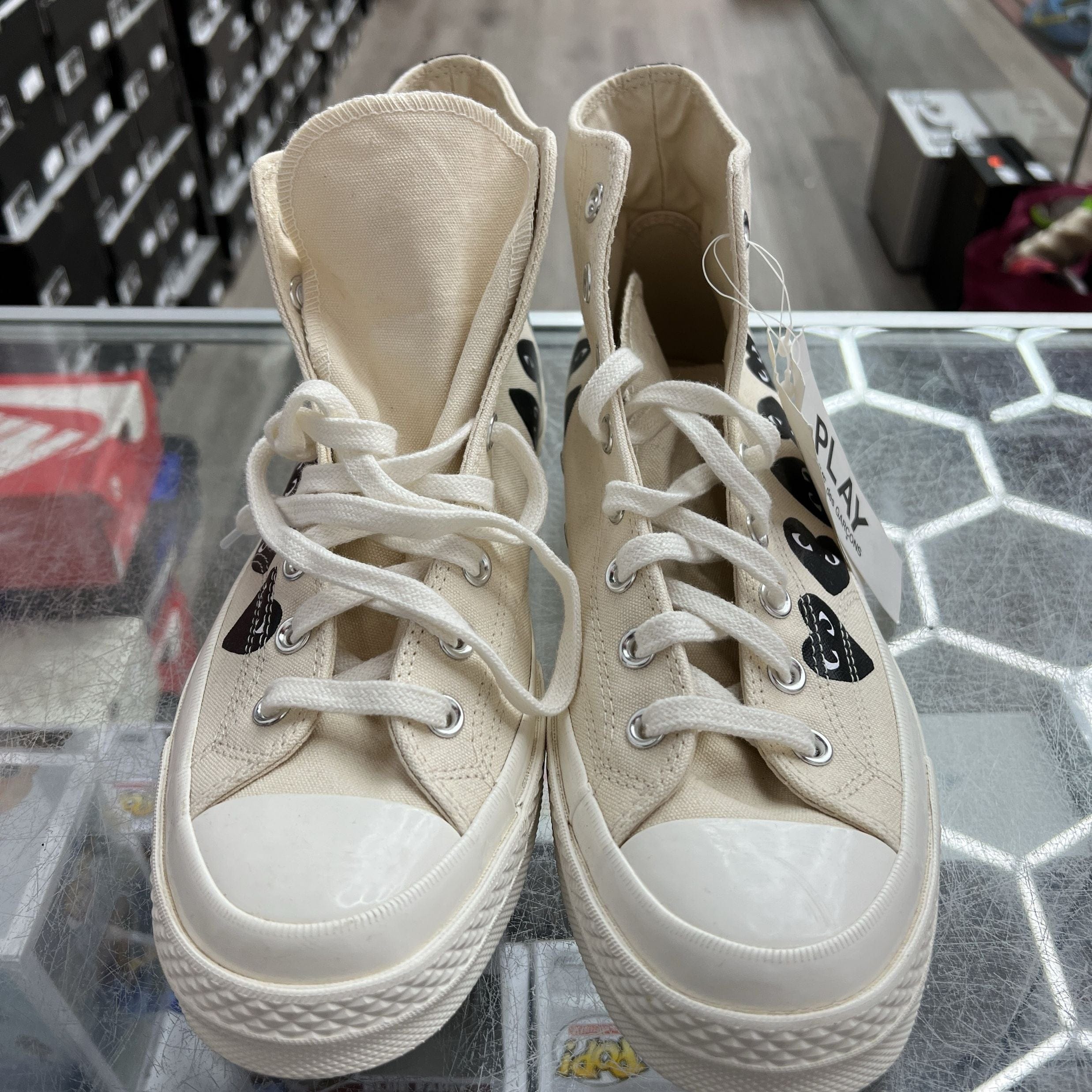 Converse Chuck Taylor All Star 70 Hi Comme des Garcons PLAY Multi-Heart Milk (NO BOX) PRICE DROP