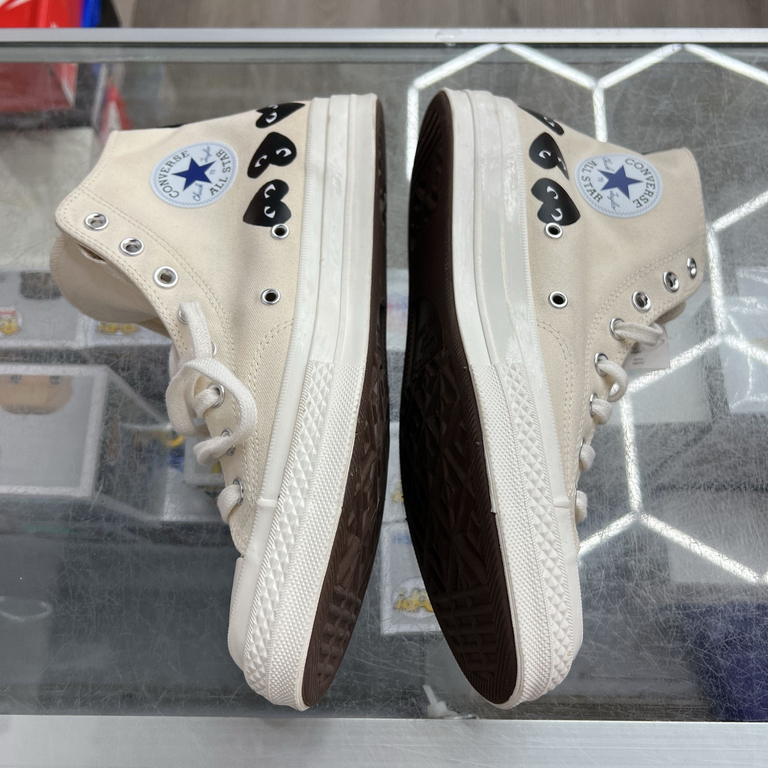 Converse Chuck Taylor All Star 70 Hi Comme des Garcons PLAY Multi-Heart Milk (NO BOX) PRICE DROP